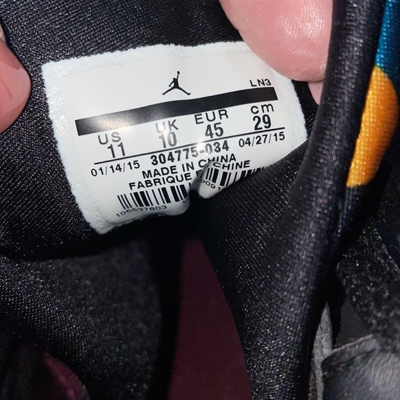 Mismatched sizes 13/11 mens Air Jordan Retro Bordeaux 2015 #7 - Picture 9 of 9